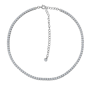 Колье из серебра с цирконием