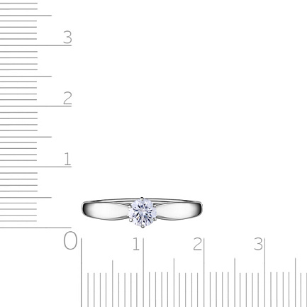 Кольцо из белого золота