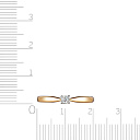 Кольцо из красного золота с фианитом