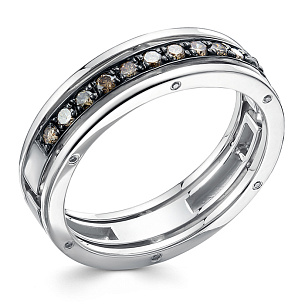 Кольцо из белого золота с бриллиантом