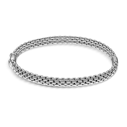 Браслет жесткий из серебра