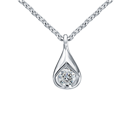 Колье из белого золота с бриллиантом