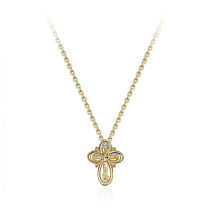 Колье из желтого золота с бриллиантом