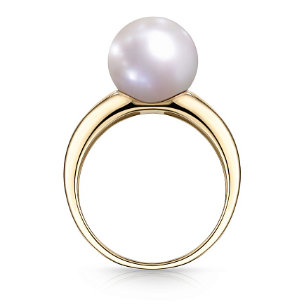 Кольцо из желтого золота с жемчугом