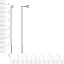 Серьги из серебра с фианитом