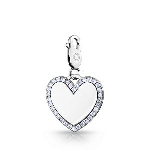 Подвеска из серебра с фианитом