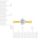 Кольцо из желтого золота с бриллиантом