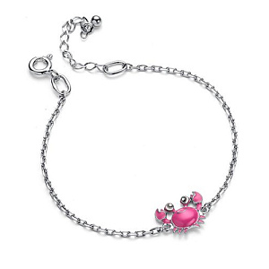 Браслет детский из серебра с эмалью