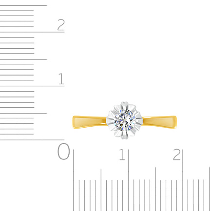 Кольцо из желтого золота с бриллиантом