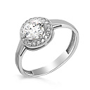 Кольцо из серебра с фианитами