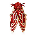 Кольцо из красного золота с сапфиром, эмалью