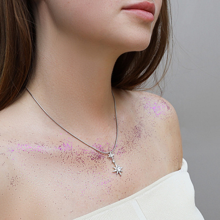 Подвеска из серебра с фианитом