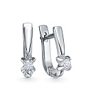 Серьги из белого золота с бриллиантами