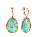 Серьги из желтого золота с бриллиантами