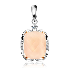 Подвеска из белого золота с бриллиантами