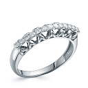 Кольцо из белого золота с бриллиантами