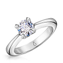 Кольцо из белого золота с бриллиантом