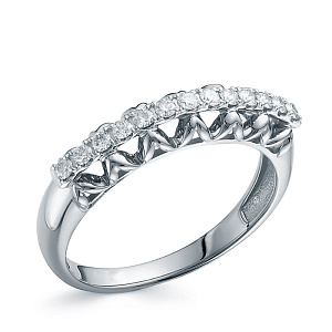 Кольцо из белого золота с бриллиантами