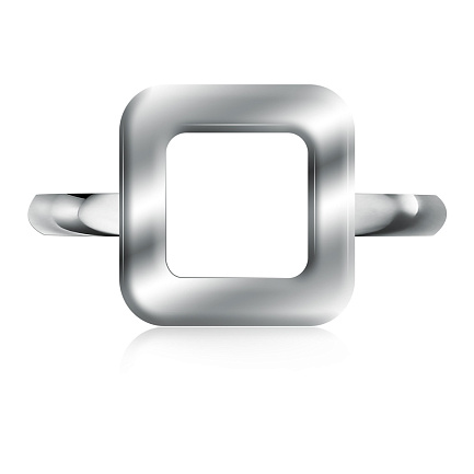 Кольцо серебряное без вставок