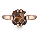 Кольцо из красного золота с раухтопазом