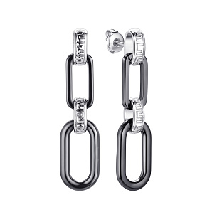 Серьги из серебра с керамиками