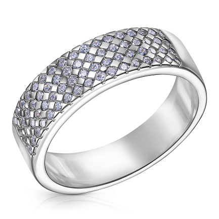 Кольцо из серебра с фианитом