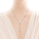 Колье из желтого золота с аметистом