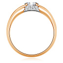 Кольцо из красного золота с фианитом