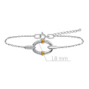 Браслет декоративный из серебра с позолотой