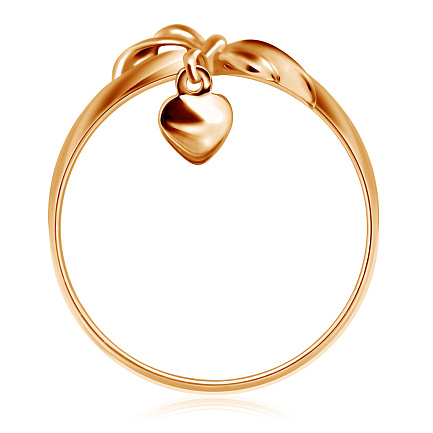Кольцо из красного золота с эмалью
