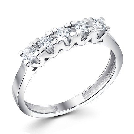 Кольцо из белого золота с бриллиантами