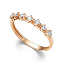 Кольцо из красного золота с бриллиантами