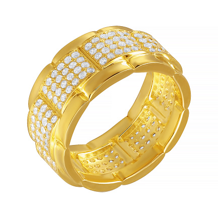 Кольцо из серебра с фианитом