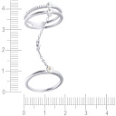 Кольцо из серебра с жемчугом, фианитом