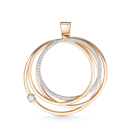 Подвеска из красного золота с бриллиантами