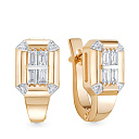 Серьги из красного золота с бриллиантами