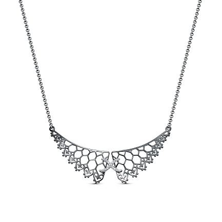 Колье из серебра с бриллиантами