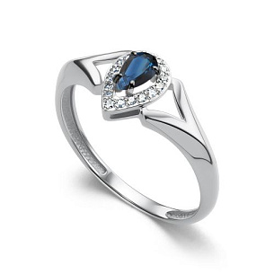 Кольцо из белого золота с бриллиантом