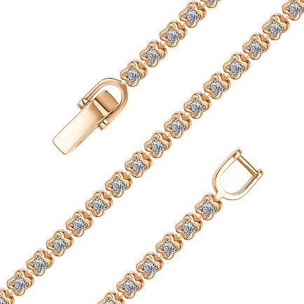 Браслет из красного золота с бриллиантами