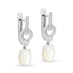 Серьги с английским замком из серебра