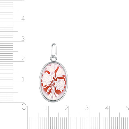 Подвеска из серебра с агатом