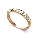 Кольцо из красного золота с бриллиантами