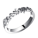 Кольцо из белого золота с бриллиантами