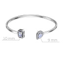 Браслет декоративный из серебра с фианитом