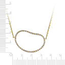 Колье из желтого золота с бриллиантами, плетение якорное