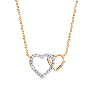 Колье из красного золота с бриллиантом