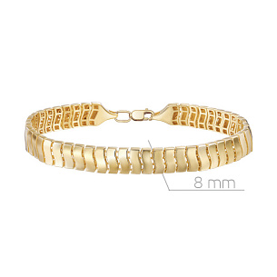 Браслет декоративный из желтого золота