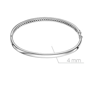 Браслет жесткий из серебра