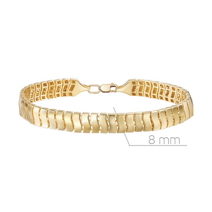 Браслет декоративный из желтого золота