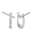 Серьги из белого золота с бриллиантами